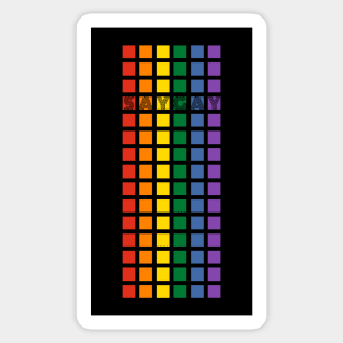 Say Gay Pride Grid Sticker